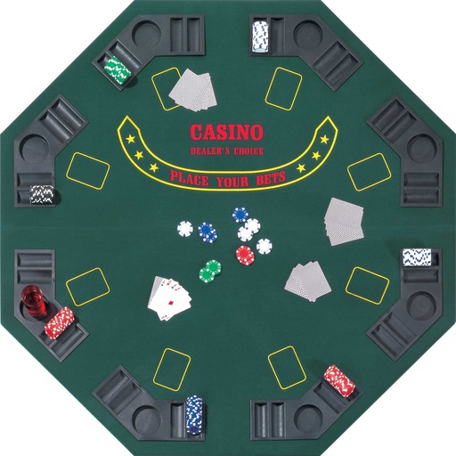 [p07950] Table de poker pliante à 8 coins