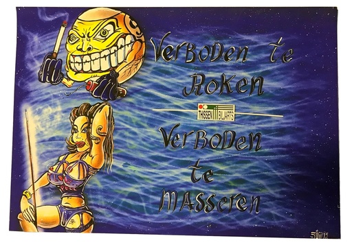 [1090] Sticker: Verboden te roken - Verboden te masseren