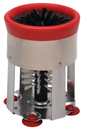 [p0634] Brosse lave-verres aluminium ronde