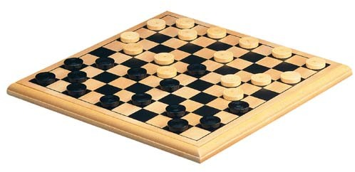 [p2263] Checkers Set Wood Standard