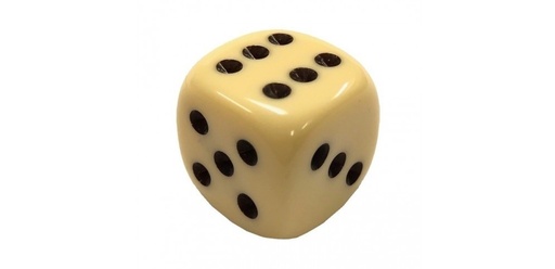 [p0962] Dice 20mm ivory color