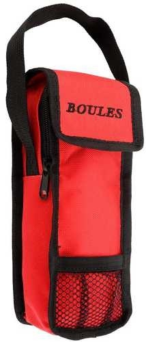[p2694] Petanque Tas-3 ballen-Rood