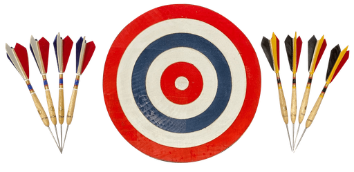 [0919] Belgisch Vogelpik Bord Retro Set