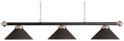 [p3707] Lichtscherm 3-kap mat zwart