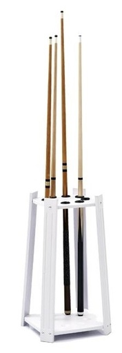 [p3514] Cue Rack Square for 8 cues - white