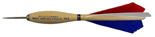 [5954] Fléchettes Belges en bois Widdy No.2 Official Tournament Darts bleu/blanc/rouge