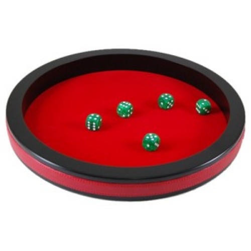 [p2788] Dice Board Round 40cm Complete - Red
