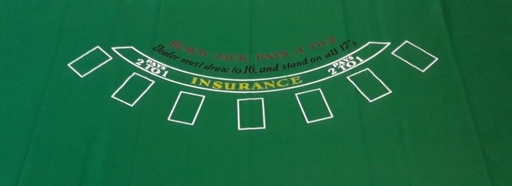 [2118] Tapis de Black Jack 180x90cm 