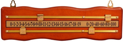 [1117] Puntenbord Railscore 2 spelers Mahonie/Goud
