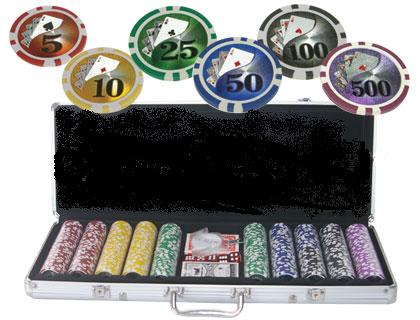 [5574] Jetons - Alum. Koffer 500 Royal Flush