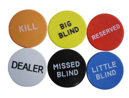 [p5567] Poker - Button Set Dealer/Blind