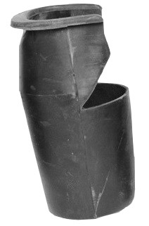 [p3956] Hoek Droppocket dicht rubber/SET